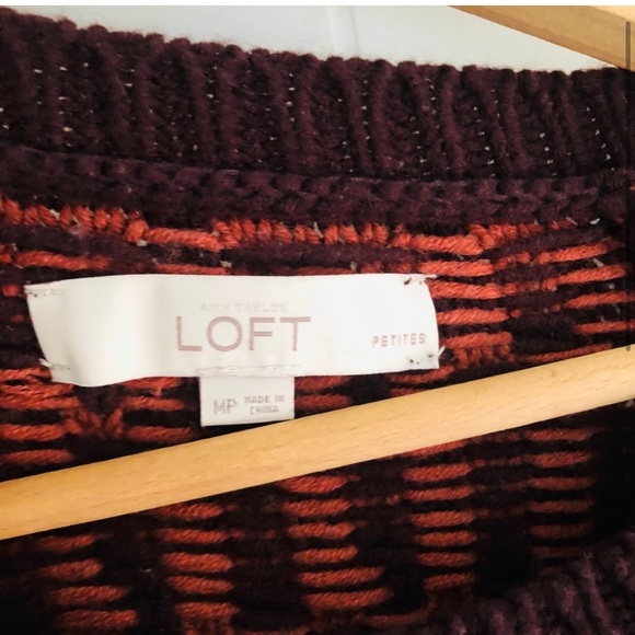 Loft Wool Blend Thick Autumn Knit Sweater Medium - Picture 3 of 5